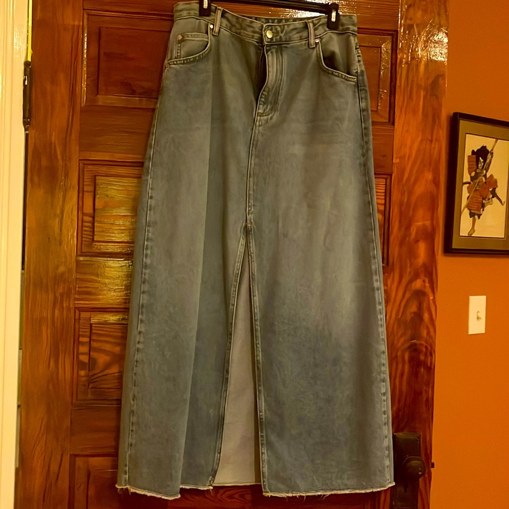 Pilcro for Anthropology Demin Skirt